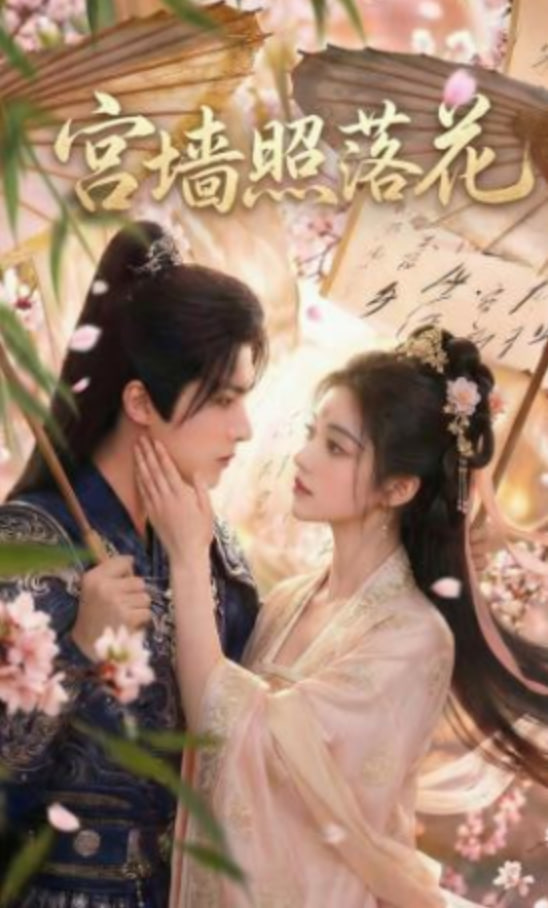 宫墙照落花
